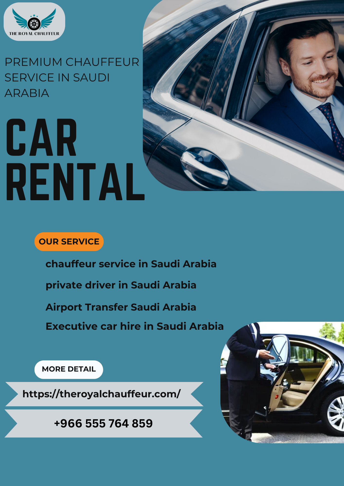 Luxury chauffeur-driven car in Riyadh, Saudi Arabi